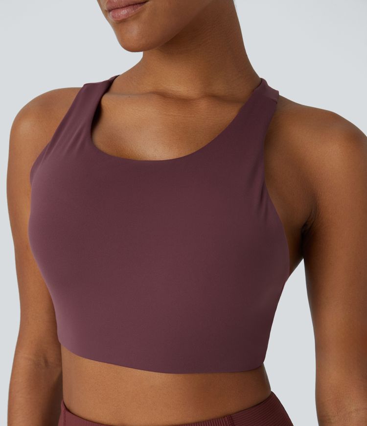 SoftlyZero™ Plush Low Support  Asymmetric Yoga Sports Bra