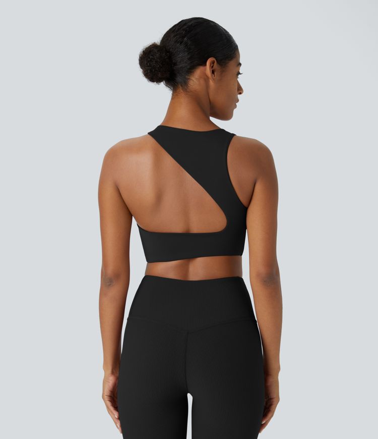 SoftlyZero™ Plush Low Support  Asymmetric Yoga Sports Bra