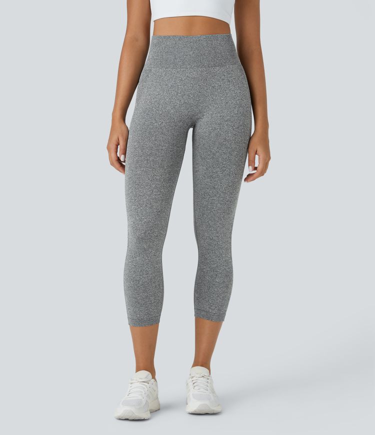 Seamless Flow High Waisted Butt Lifting Ruched Yoga Capri Leggings