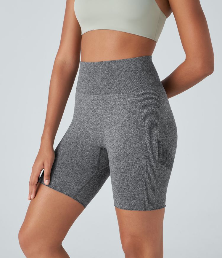 Seamless Flow High Waisted Butt Lifting Yoga Biker Shorts 7''