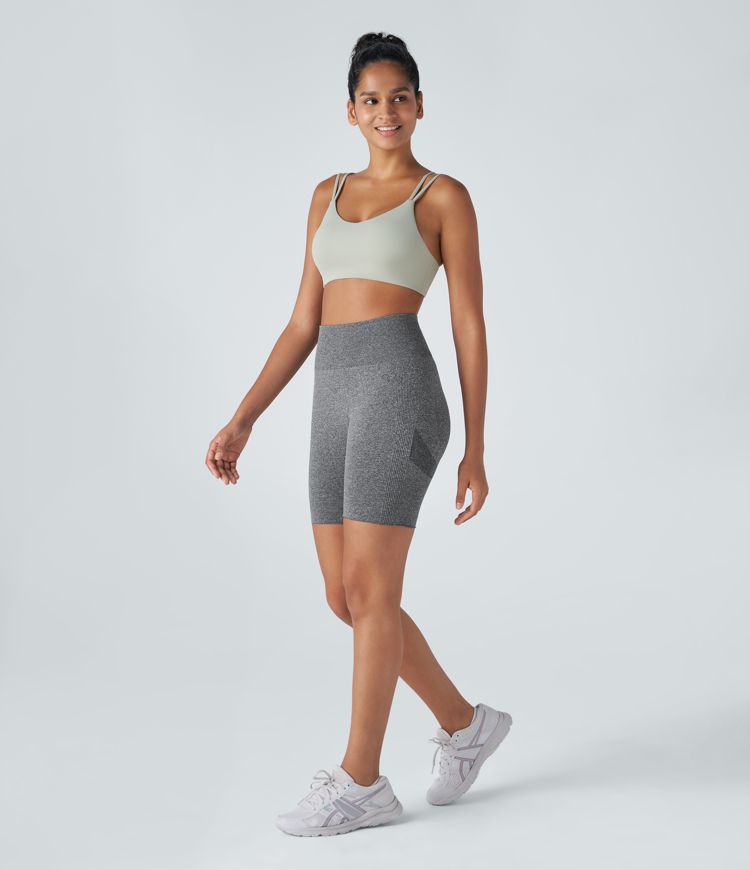 Seamless Flow High Waisted Butt Lifting Yoga Biker Shorts 7''