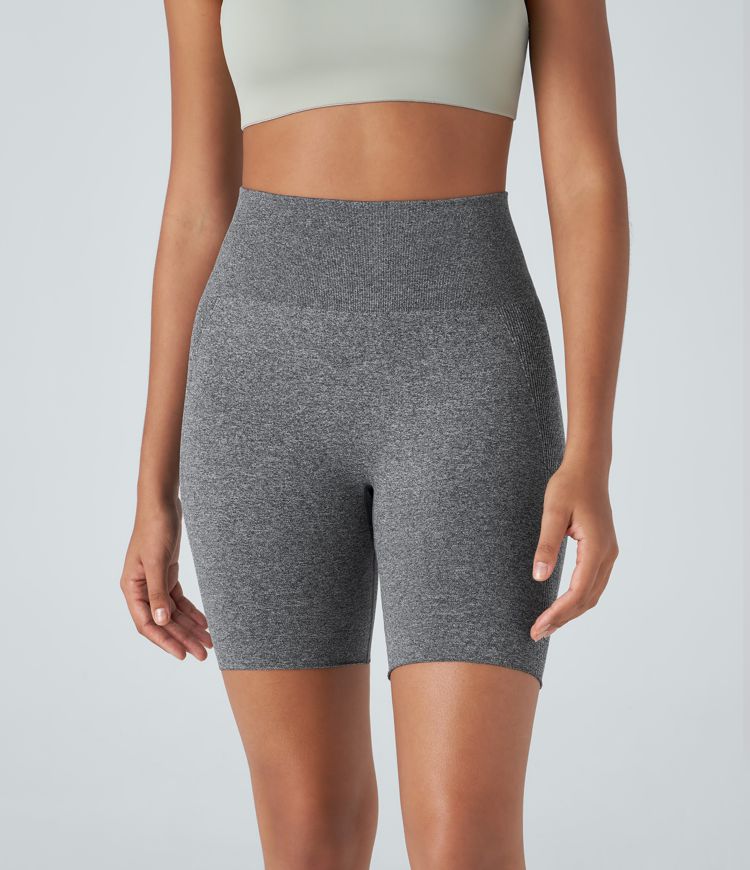 Seamless Flow High Waisted Butt Lifting Yoga Biker Shorts 7''