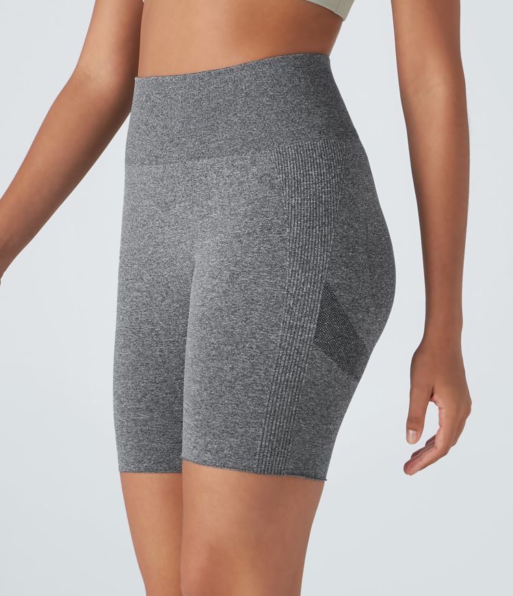 Seamless Flow High Waisted Butt Lifting Yoga Biker Shorts 7''