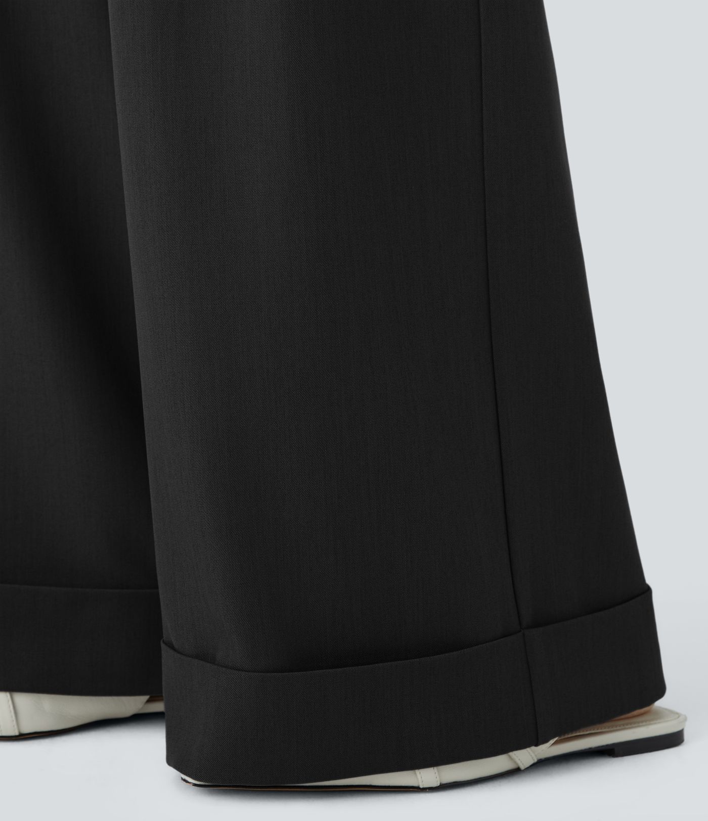 Super High Waisted Pocket Wide Leg Casual Pants