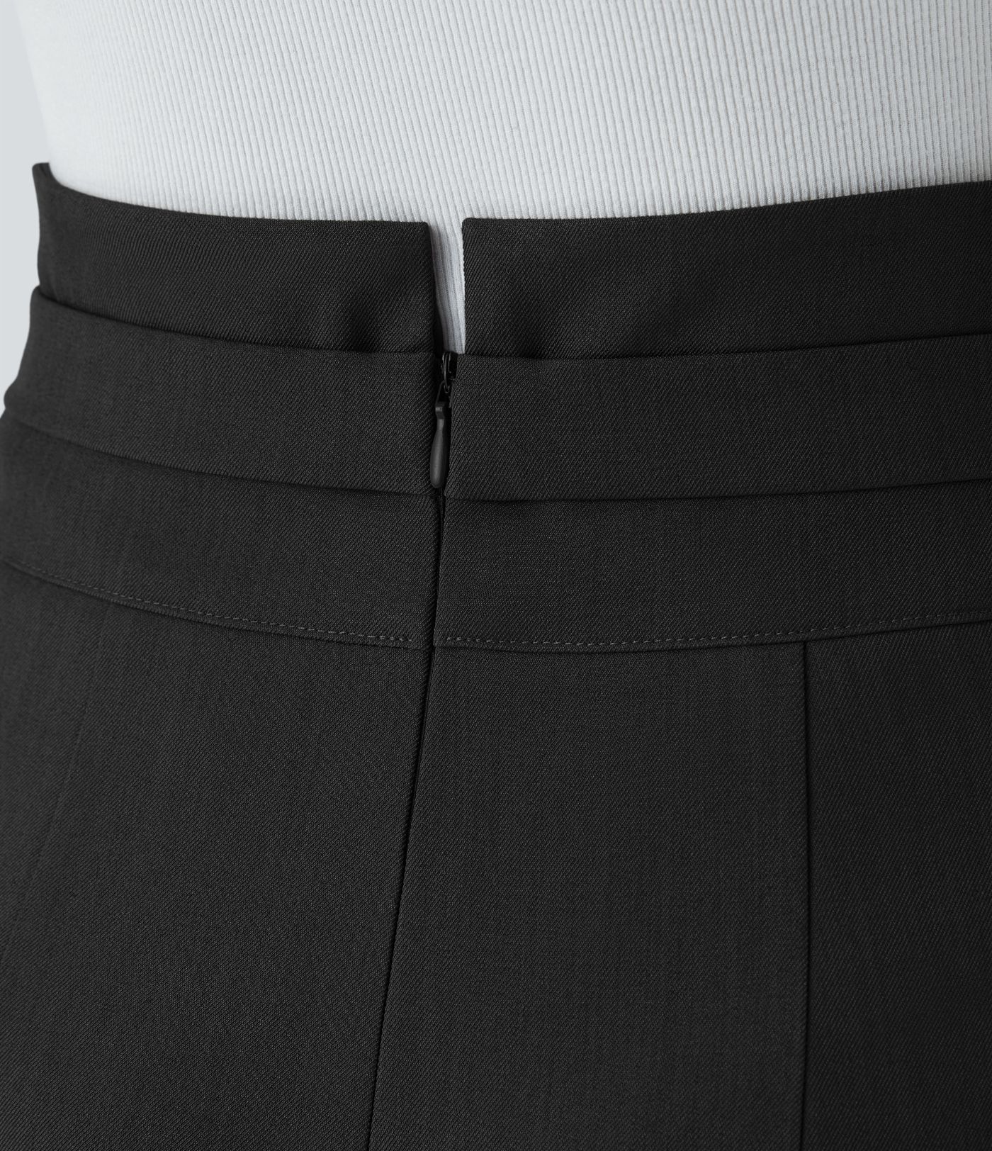 Super High Waisted Pocket Wide Leg Casual Pants