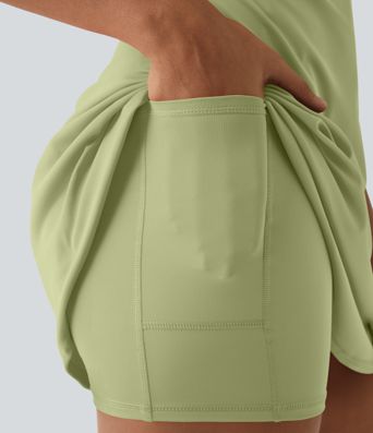 Softlyzero™ Airy, rückenfreies, ausgeschnittenes 2-in-1-Mini-Aktivitätskleid mit Cool Touch-Tasche Softlyzero™ Airy, rückenfreies, ausgeschnittenes 2-in-1-Mini-Aktivitätskleid mit Cool Touch-Tasche