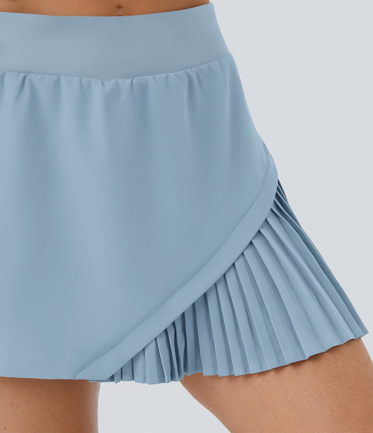 Everyday 2-in-1 Pleated Patchwork Pickleball  Skirt-Kinetic