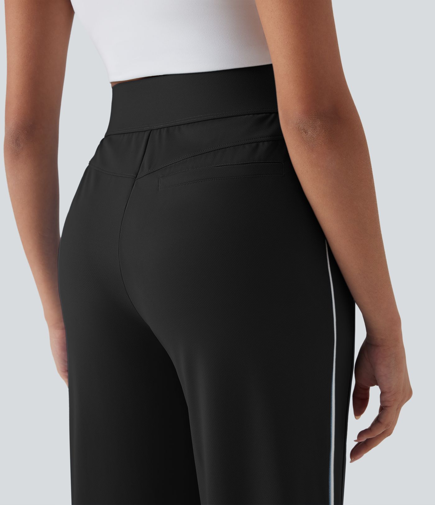 High Waisted Straight Leg Quick Dry Training Pants with Pockets-UPF40+