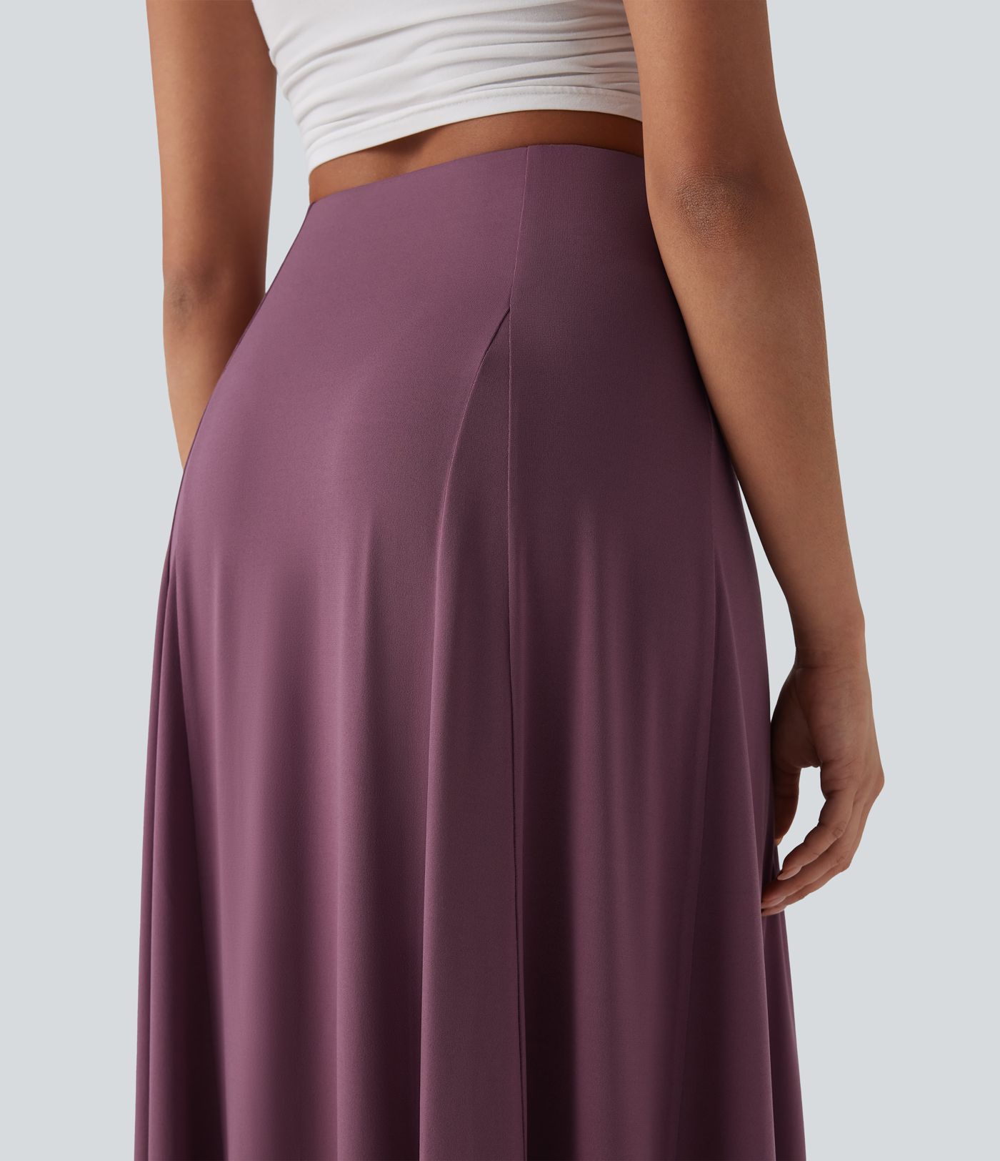 High Waisted Flowy Maxi Casual Skirt