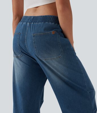 Halara Flex™ Mid Rise Casual Baggy JoggerJeans with Pockets