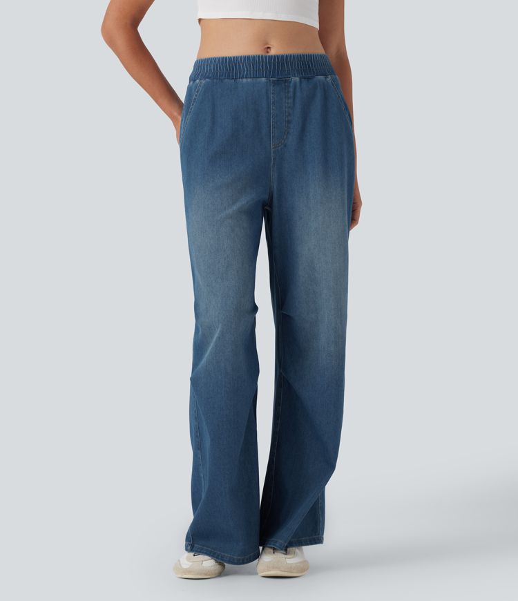 Halara Flex™ Mid Rise Casual Baggy JoggerJeans with Pockets