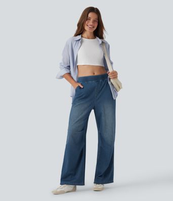 Halara Flex™ Mid Rise Casual Baggy JoggerJeans with Pockets