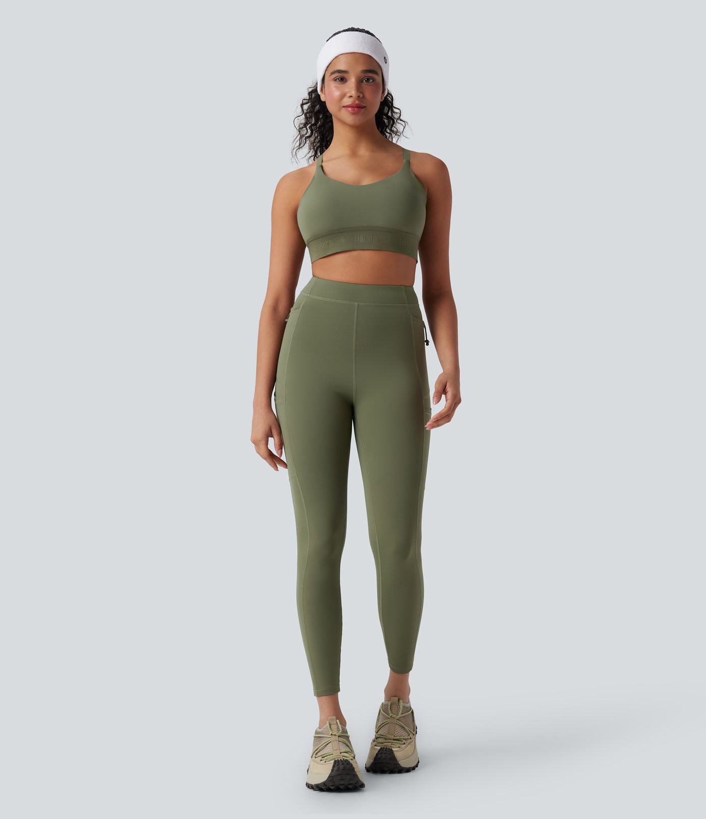 SpeedWave™ High Waisted Loop Quick Dry Hiking Leggings with Pockets