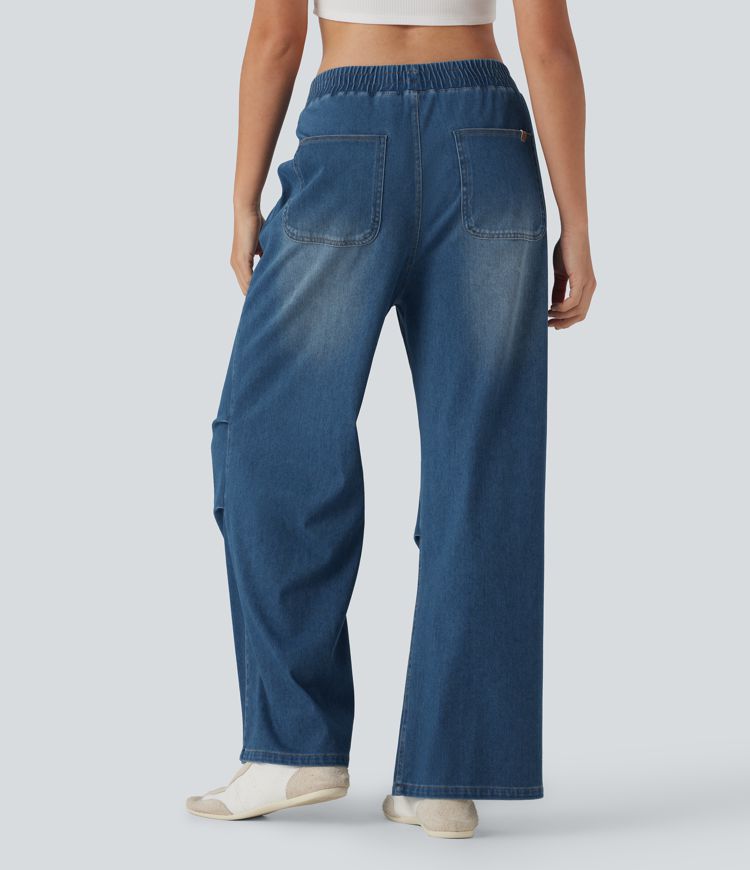 Halara Flex™ Mid Rise Casual Baggy JoggerJeans with Pockets