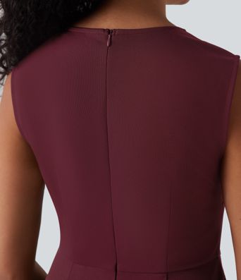Sleeveless Zipper Work Jumpsuit with Pockets