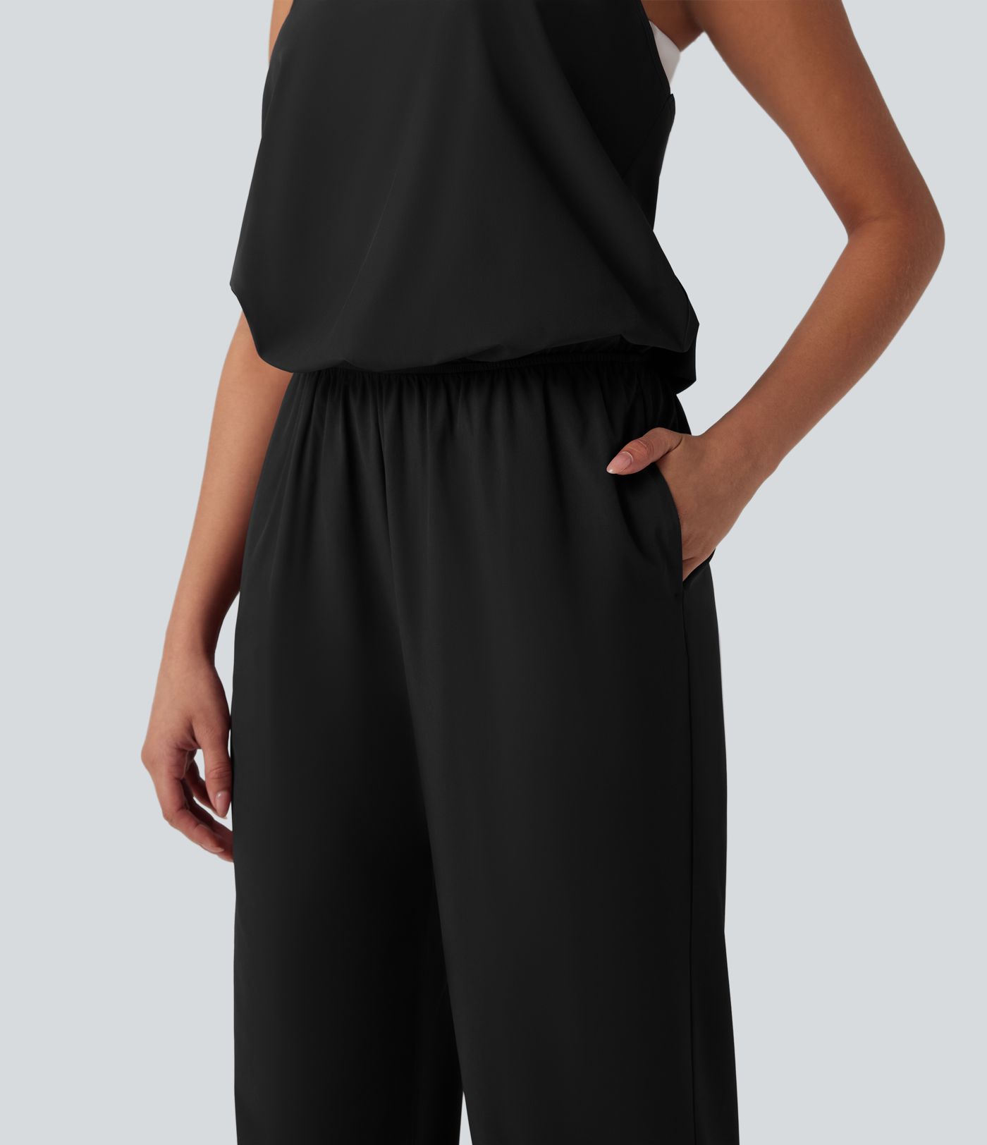 Breezeful™ Sleeveless Quick Dry Workout Jumpsuit with Pockets