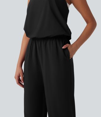 Breezeful™ Sleeveless Quick Dry Workout Jumpsuit with Pockets