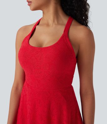 Lace 2-in-1 Mini Dance Active Dress with Pockets-Easy Peezy