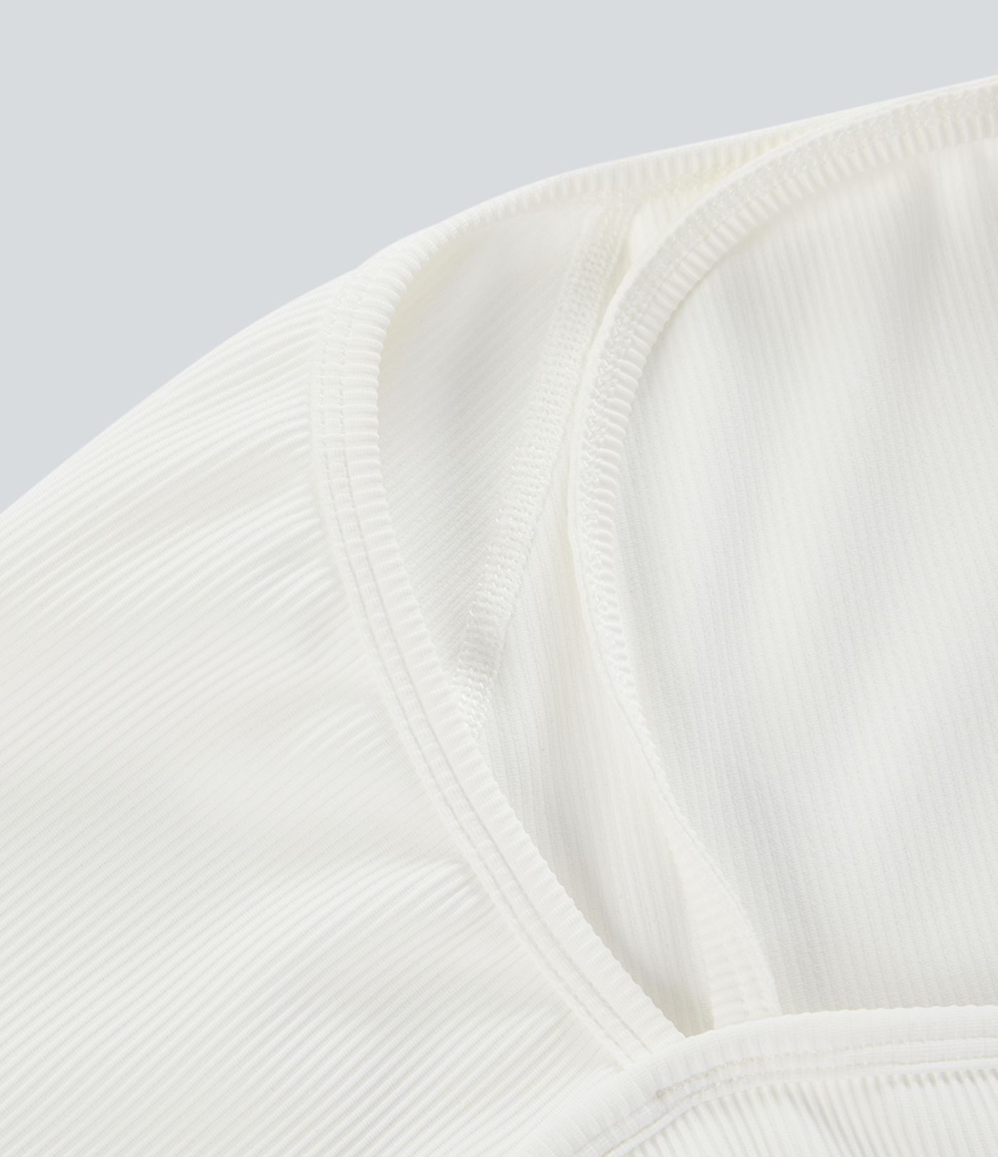 Rib Knit Halter Strap Thumb Hole Yoga Sports Top