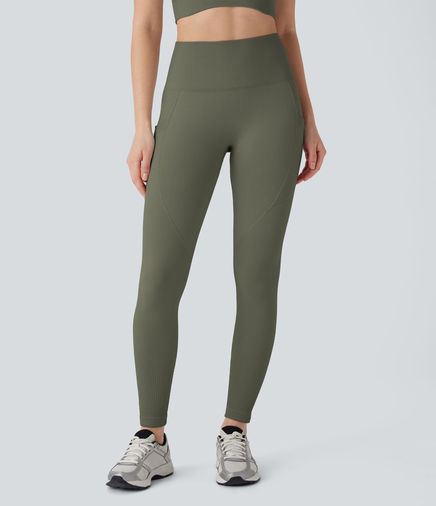 OneForm Seamless Flow High Waisted Tummy Control Butt Lifting Pocket Yoga Leggings