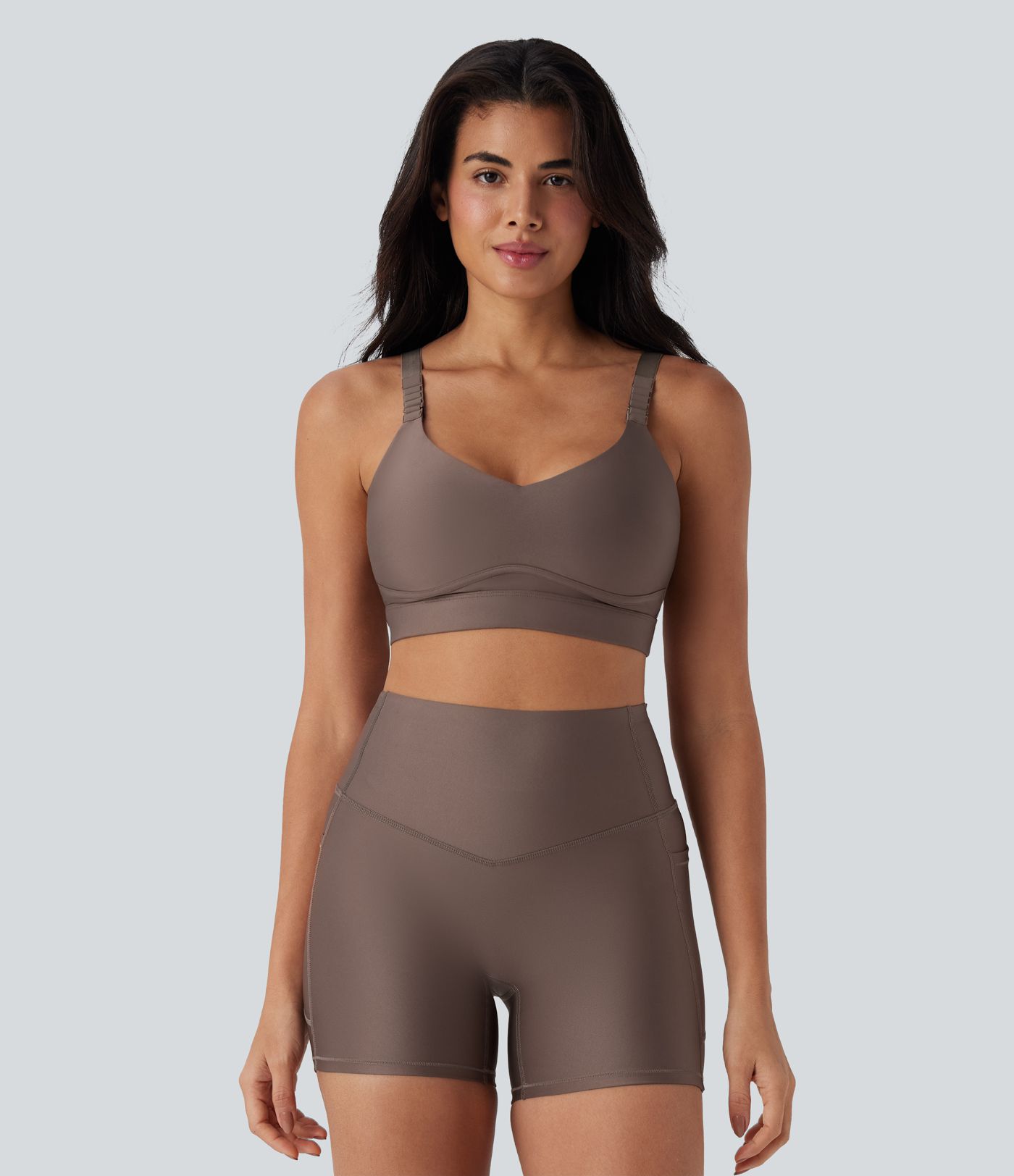 Medium Support Sheen Running Sports Bra A-C Cups