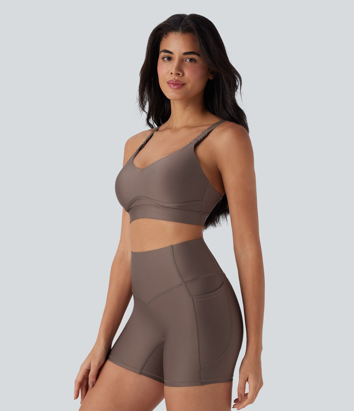 Medium Support Sheen Running Sports Bra A-C Cups