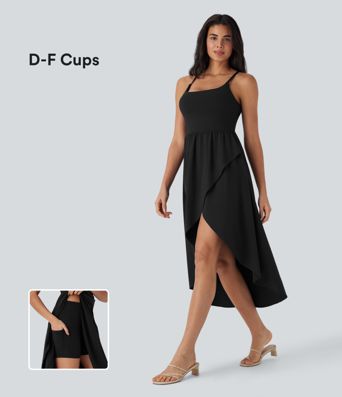 Robe Midi décontractée Breezeful™ Fluide 2 Pieces Séchage Rapide avec Poche pour Bonnets D-F