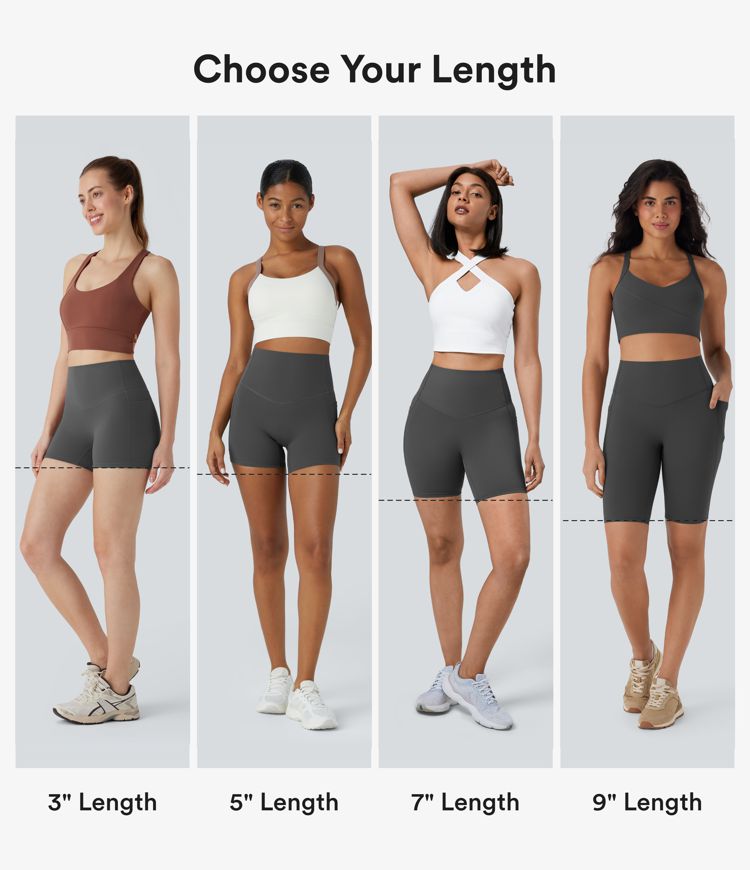 Halara UltraSculpt™ SoCinched High Waisted Tummy Control Side Pocket Shaping Training Biker Shorts 9''