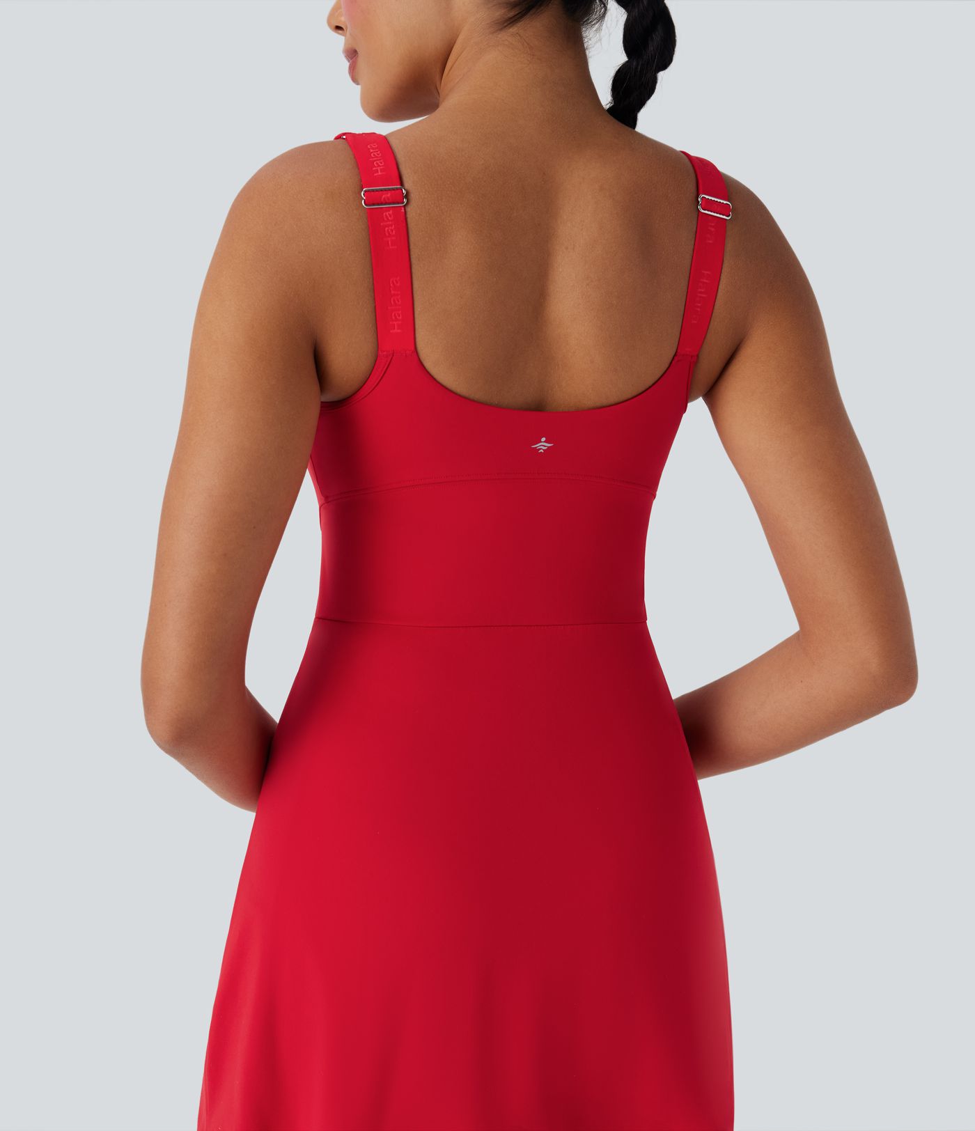 Vestido deportivo 2 en 1 de yoga Softlyzero™ con copas moldeadas, tirantes ajustables y cremallera con espalda abierta y bolsillos - Easy Peezy