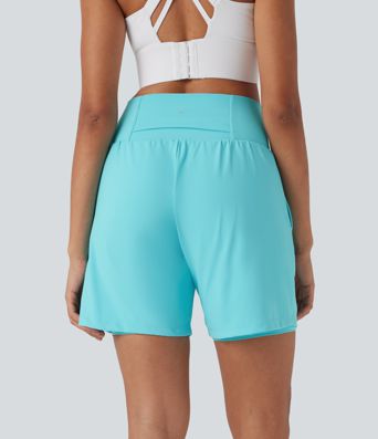 SoftlyZero™ Airy Super High Waisted 2-in-1 Cool Touch Yoga Shorts 7" with Pockets