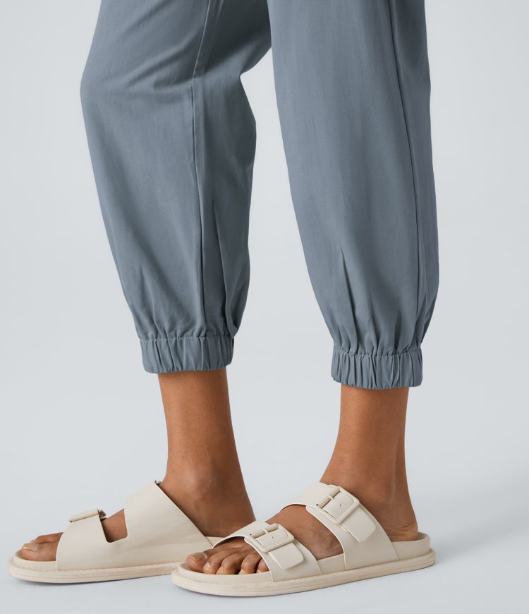 Mid Rise Casual Cotton Joggers with Pockets