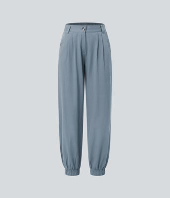 Mid Rise Casual Cotton Joggers with Pockets