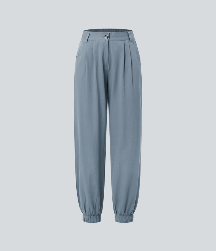 Mid Rise Casual Cotton Joggers with Pockets