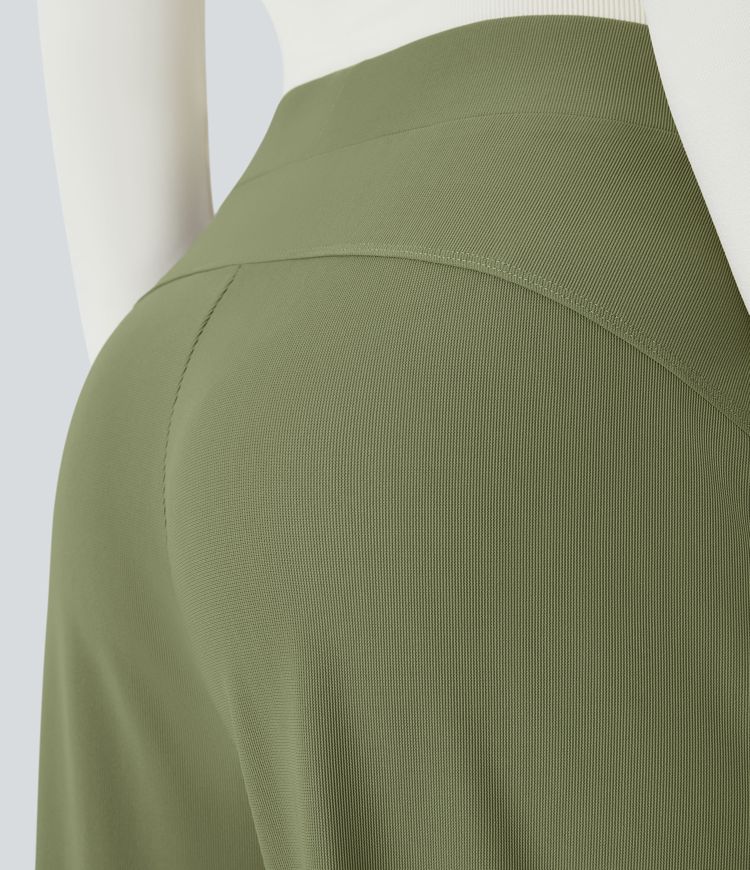 Halara Flex™ High Waisted Body Sculpt Waist-Slimming Pocket Wide Leg Micro Waffle Work Trousers