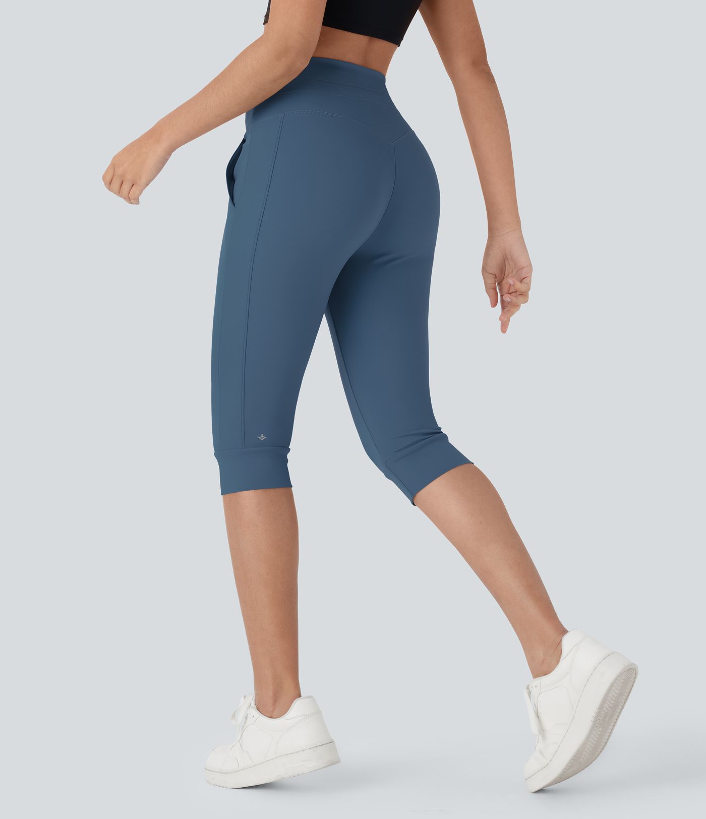 SoftlyZero™ Plush High Waisted Drawstring Pocket Yoga Pedal Pusher Joggers