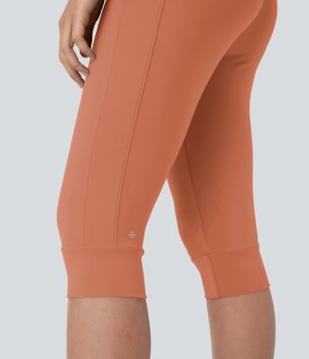 SoftlyZero™ Plush High Waisted Drawstring Pocket Yoga Pedal Pusher Joggers