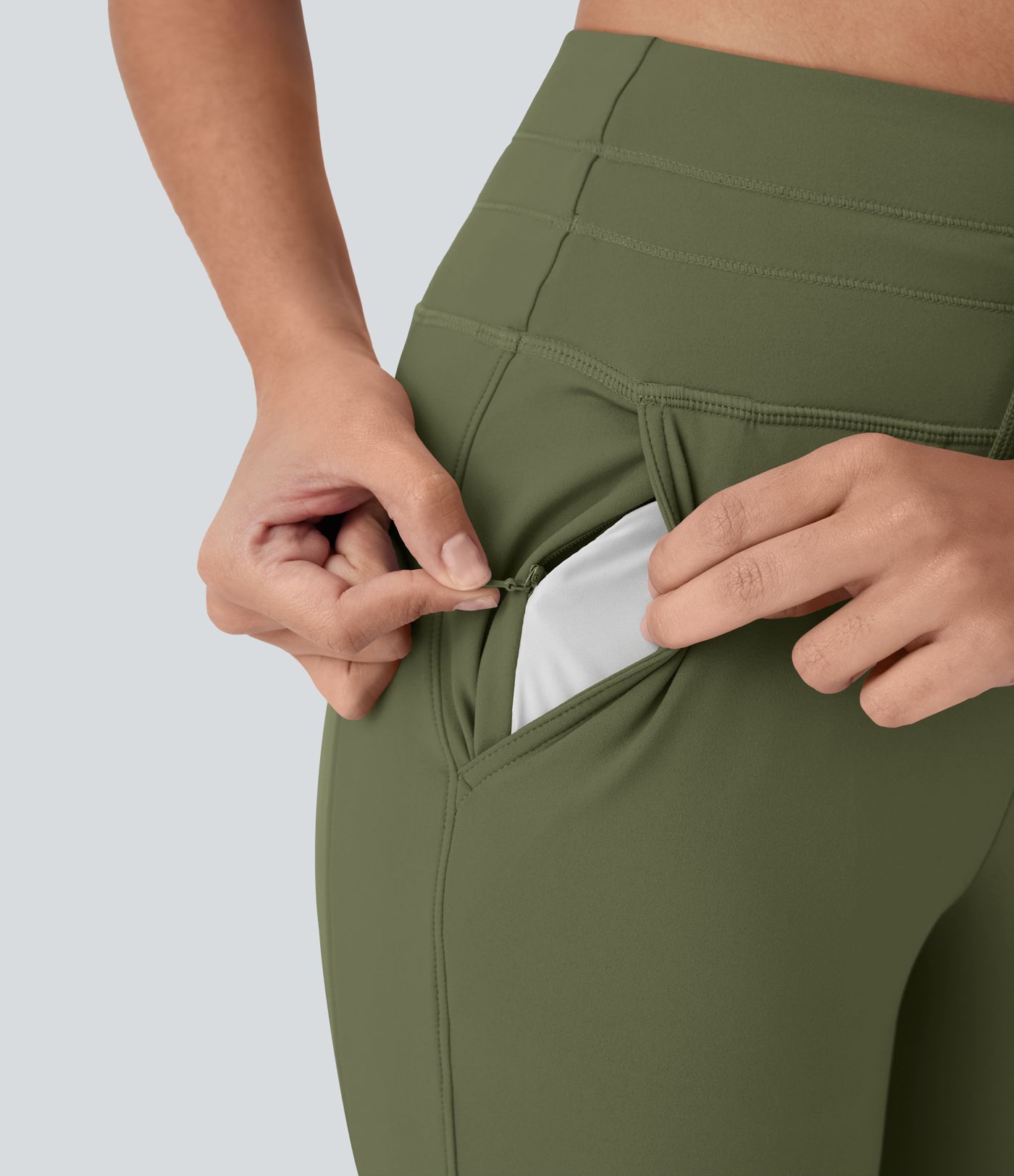 Pantalon corsaire jogging de yoga Softlyzero™ moelleux, taille haute à cordon avec poches latérales