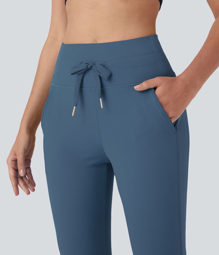 SoftlyZero™ Plush High Waisted Drawstring Pocket Yoga Pedal Pusher Joggers