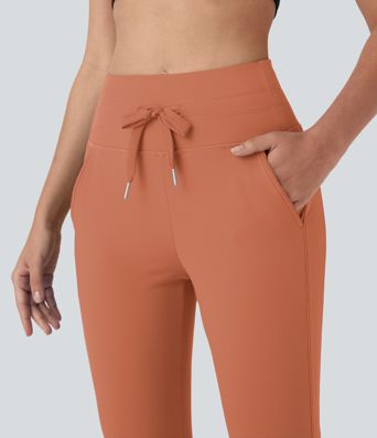 SoftlyZero™ Plush High Waisted Drawstring Pocket Yoga Pedal Pusher Joggers