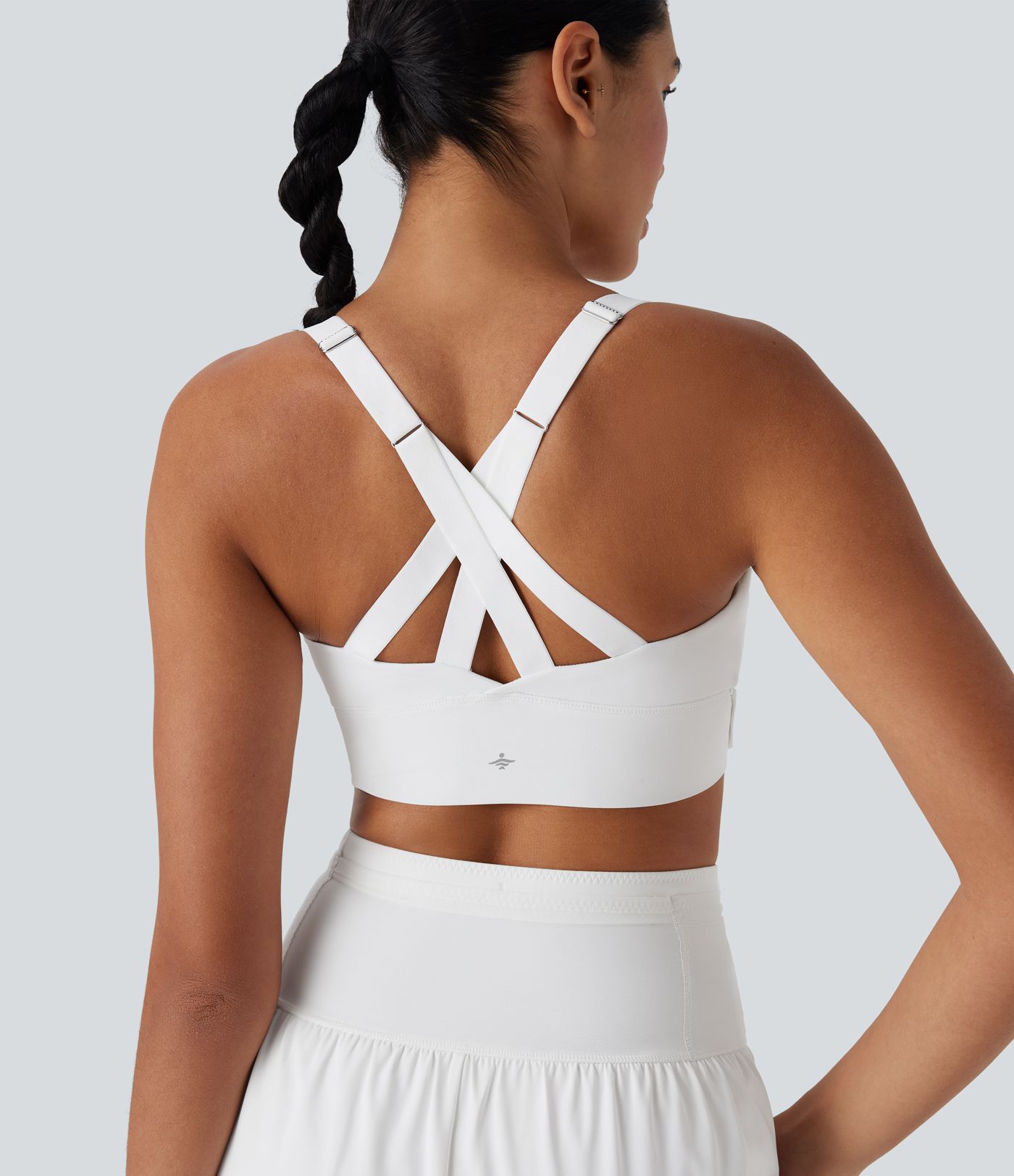 SpeedWave™ Medium Support Push Up Zipper Adjustable Buckle Quick Dry Running Sports Bra