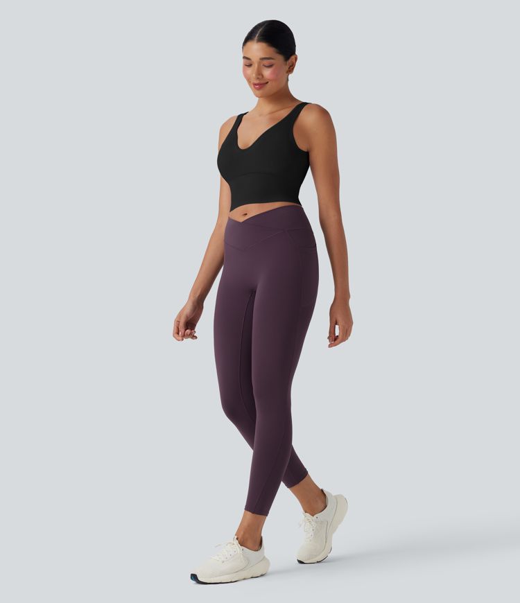 Top de yoga corto fluido sin costuras y con espalda abierta