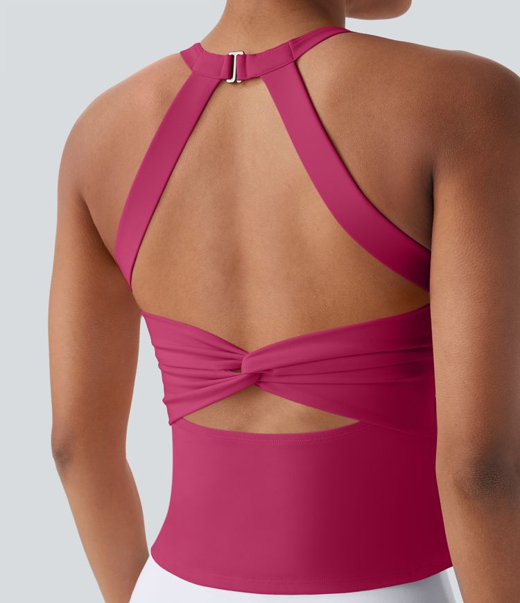 SoftlyZero™ Plush Cut Out Yoga Tank Top A-C Cups