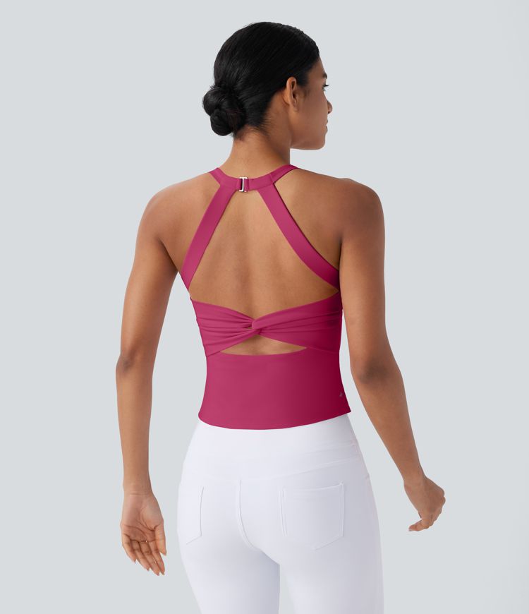 SoftlyZero™ Plush Cut Out Yoga Tank Top A-C Cups