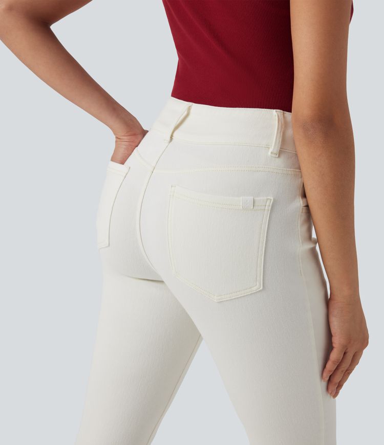 Halara Flex™ High Waisted Zipper Pockets Casual Skinny Jeans