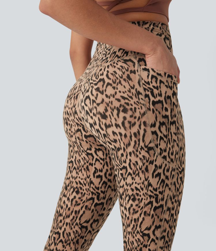 Halara UltraSculpt™ Leopard Print High Waisted Tummy Control Yoga Leggings with Pockets