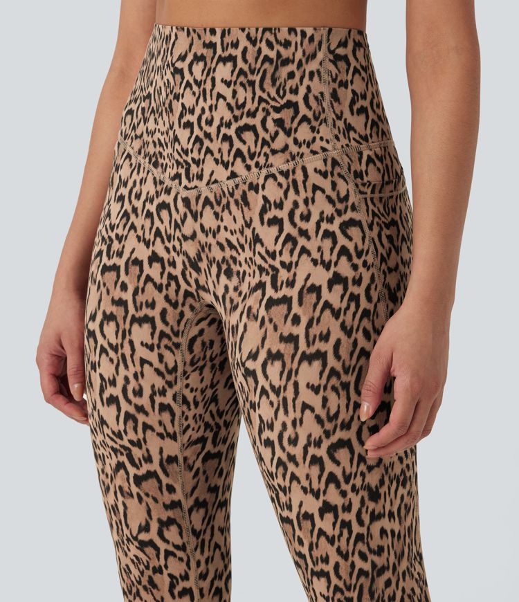 Halara UltraSculpt™ Leopard Print High Waisted Tummy Control Yoga Leggings with Pockets