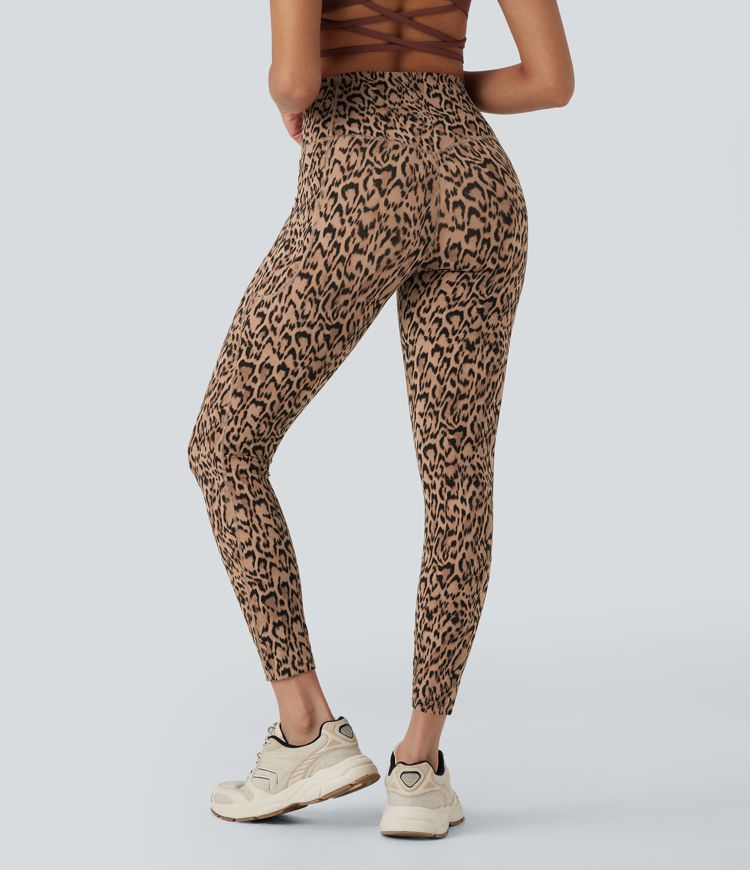 Halara UltraSculpt™ Leopard Print SoCinched High Waisted Tummy Control Yoga Leggings with Pockets