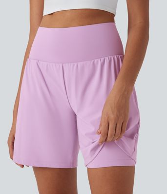 SoftlyZero™ Airy Super High Waisted 2-in-1 Cool Touch Yoga Shorts 7" with Pockets