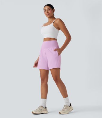SoftlyZero™ Airy Super High Waisted 2-in-1 Cool Touch Yoga Shorts 7" with Pockets