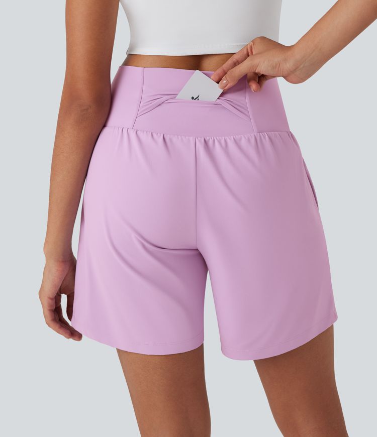 Softlyzero™ Airy Super High Waisted 2-in-1  Yoga Shorts 7" with Pockets